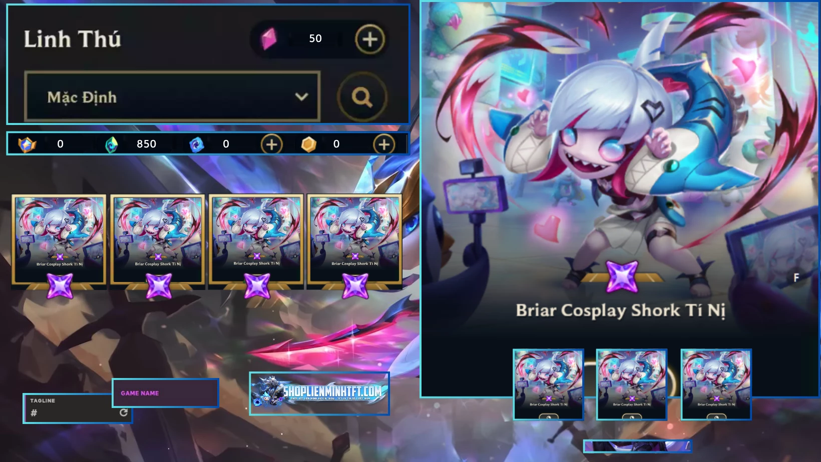 BRIAR COSPLAY SHORK TÍ NỊ ACC CLONE